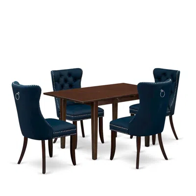 East West Furniture 5 Piece Kitchen Table Set