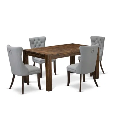 East West Furniture 5 Piece Kitchen Table Set