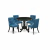 East West Furniture 5-piece Kitchen Table Set In Multi