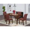 East West Furniture 5 Piece Mid Century Dining Set Contain A Dining Table
