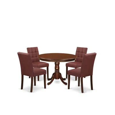 East West Furniture 5 Piece Modern Dining Set Contain A Mid Century Modern Dining Table