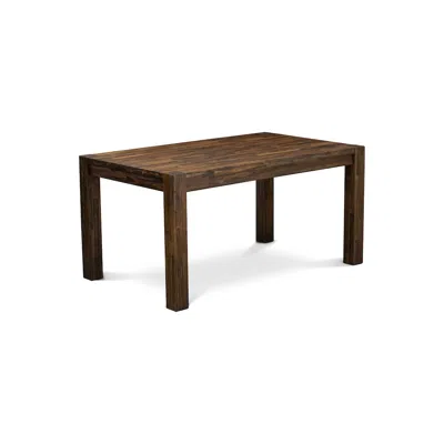 East West Furniture 5 Piece Modern Dining Set Contains A Rectangle Rustic Wood Kitchen Table