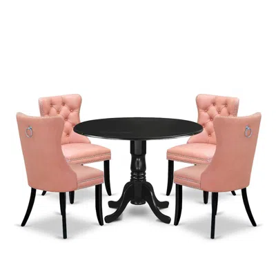 East West Furniture 5 Piece Modern Dining Table Set