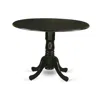 East West Furniture 5 Piece Modern Dining Table Set In Black