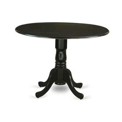 East West Furniture 5 Piece Modern Dining Table Set In Black