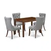 East West Furniture 5 Piece Modern Dining Table Set Consists Of A Rectangle Kitchen Table In Gray
