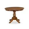 East West Furniture 5 Piece Modern Dining Table Set Consists Of A Round Kitchen Room Table In Brown