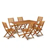 East West Furniture 5 Piece Stylish Bistro Patio Set- Perfect For The Shore, Camping, Picnics - Attractive Outdoor Table
