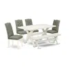 East West Furniture 6-pc Dining Room Table Set In Multi