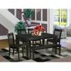 East West Furniture 6-pc Kitchen Dinette Set - Table And 4 Kitchen Chairs And Bench In Black