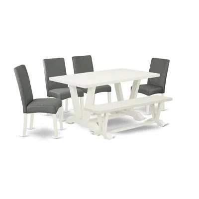East West Furniture 6-pc Kitchen Dinette Set In Multi