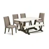 East West Furniture 6-pc Mid Century Dining Table Set In Multi