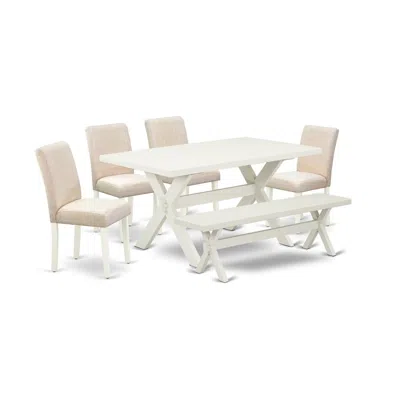 East West Furniture 6-piece Dinette Table Set In Multi