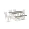 East West Furniture 6-piece Dining Table Set Includes A Wood Dining Table In White