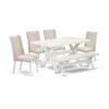 East West Furniture 6-piece Gorgeous Kitchen Table Set In Neutral