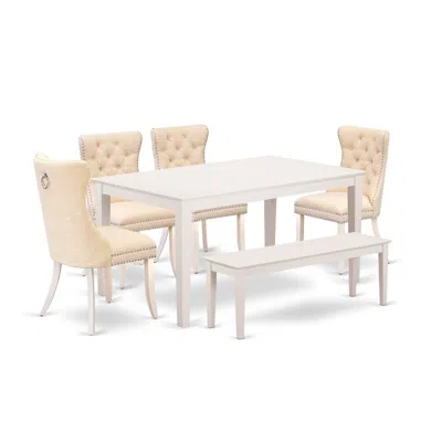 East West Furniture 6 Piece Kitchen Table & Chairs Set