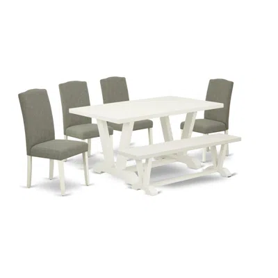 East West Furniture 6-piece Table Dining Set In Multi