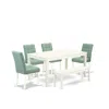 East West Furniture 6 Piece Table Set Consists A Wood Table In White