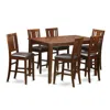 East West Furniture 7 Pc Counter Height Table Set- Counter Height Table And 6 Counter Height Chairs.