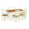 East West Furniture 7 Pc Dinette Table Set -dining Table And 6 Dining Chairs