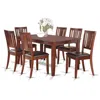 East West Furniture 7 Pc Dining Room Set-dinette Table And 6 Kitchen Dining Chairs