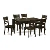 East West Furniture 7 Pc Dining Room Set For 6-dining Table And 6 Chairs In Black