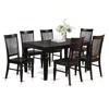 East West Furniture 7 Pc Dining Room Set For 6-dining Table And 6 Dining Chairs In Black
