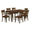 East West Furniture 7 Pc Dining Room Set-kitchen Tables With Leaf And 6 Kitchen Dining Chairs