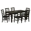 East West Furniture 7 Pc Dining Set-table With Leaf And 6 Dining Chairs
