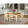 East West Furniture 7 Pc Dining Set With A Kitchen Table And 6 Wood Kitchen Chairs In Buttermilk And Cherry