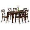 East West Furniture 7 Pc Formal Dining Room Set - Table And 6 Formal Dining Chairs