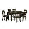 East West Furniture 7 Pc Formal Dining Room Set-dinette Table And 6 Dining Chairs In Brown