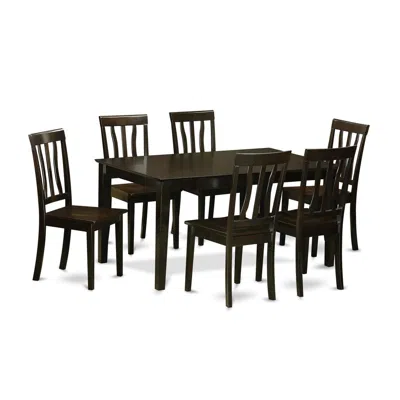 East West Furniture 7 Pc Kitchen Table Set- Kitchen Table And 6 Dining Chairs