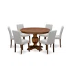 East West Furniture 7-pc Kitchen Table Set In Multi