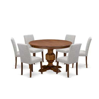 East West Furniture 7-pc Kitchen Table Set In Multi