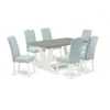 East West Furniture 7-pc Modern Dining Set In Blue