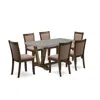 East West Furniture 7-pc Modern Dining Table Set In Brown