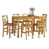 East West Furniture 7 Pc Pub Table Set- Table And 6 Kitchen Bar Stool