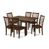 East West Furniture 7 Pc Small Kitchen Table Set - Kitchen Table With 6 Kitchen Chairs