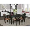 East West Furniture 7 Pc Table Set For 6-kitchen Dinette Table And 6 Kitchen Dining Chairs In Black