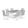 East West Furniture 7-piece Dinette Set In Gray