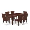 East West Furniture 7 Piece Dinette Set Consists Of A Rectangle Dining Table