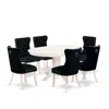 East West Furniture 7 Piece Dining Room Furniture Set In Black