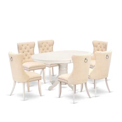 East West Furniture 7 Piece Dining Table Set