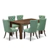 East West Furniture 7 Piece Dining Table Set In Multi