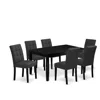 East West Furniture 7 Piece Dining Table Set In Black