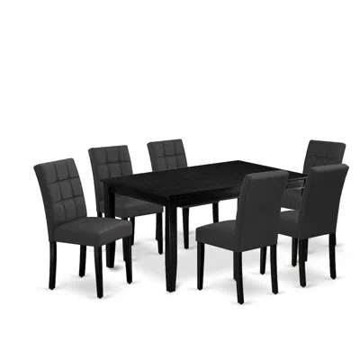 East West Furniture 7 Piece Dining Table Set