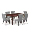 East West Furniture 7 Piece Dining Table Set Consists Of A Rectangle Kitchen Table