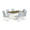 East West Furniture 7-piece Kitchen And Dining Room Chairs Includes In Gray