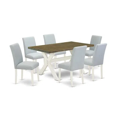 East West Furniture 7-piece Kitchen Dining Table Set